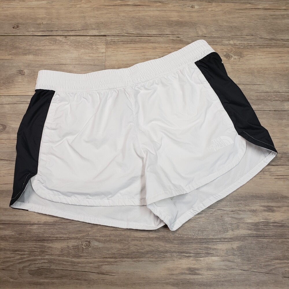 The North Face Hydrenaline Shorts Womens M White Black Windwall Mesh Lined